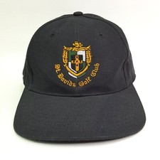 Vintage St Davids Golf Club PGA Snapback USA Made Black Hat Baseball Cap 90s
