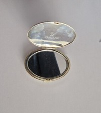 Schmuckdose, Swarovski versilbert mit kleinen rosa Steinen