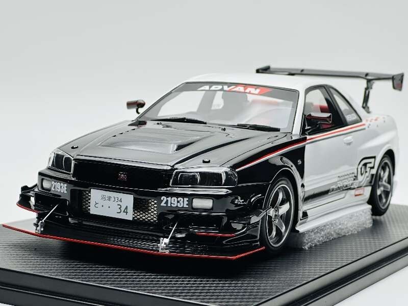 1/18 Onemodel Line Nissan Skyline GTR R34 White Z Tune RB26 GT
