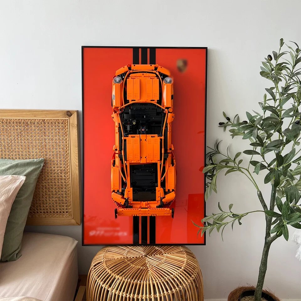 LEGO Porsche 911 GT3 RS Wall Mount Display Frame & Storage 42056 FREE FAST SHIP - Image 2 of 4