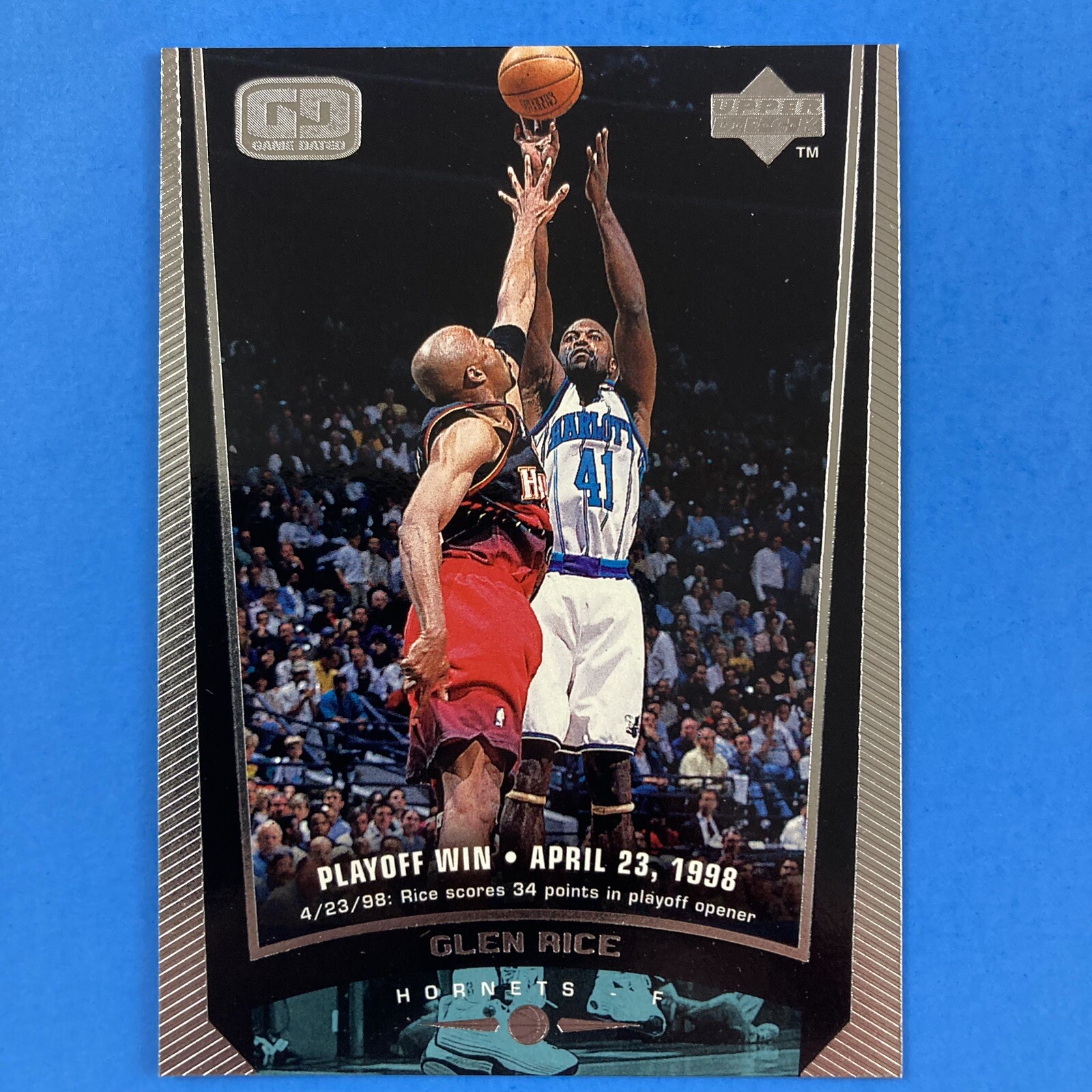Glen Rice 1998-99 Upper Deck Card #16 NBA Charlotte Hornets