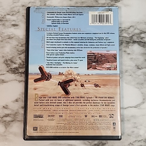 Star Wars Episode I: The Phantom Menace (DVD, 2001, 2-Disc Set, Widescreen... - Picture 4 of 9