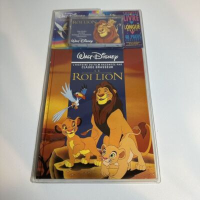 NEW IN ORIGINAL PACKAGING  Vintage Walt Disney Le Roi Lion Cassette & Book Combo
