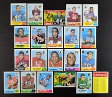 1969 Topps Football Starter Set 21 Cards Unmarked Checklist