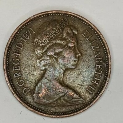 New Pence 2 1971, DG.REG.FD, Elizabeth II, 2 new Pence, rare | eBay