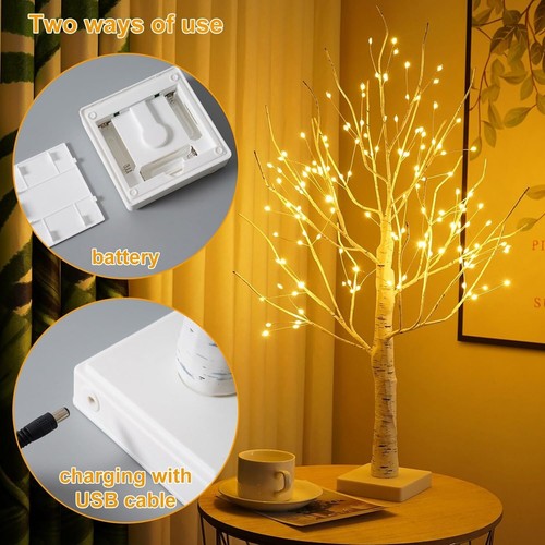 Birch Light Tree Indoor with 144 Warm White LEDs for Party Birthday Wedding etc. - Picture 4 of 7