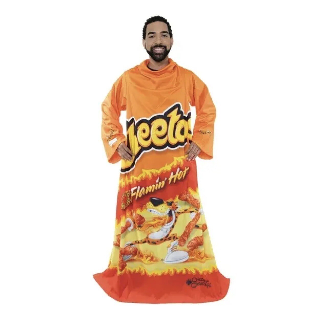 Snuggie Flamin' Hot Cheetos 71"X54" Blanket W Sleeves Christmas Gift
