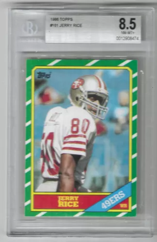 1986 Topps Jerry Rice #161 RC Rookie BGS 8.5 NM-MT+