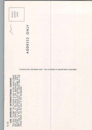 Los Angeles International LA XTheme Building Old Cars Continental Postcard - Picture 2 of 2