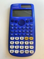 Casio fx-300ES PLUS Scientific Calculator Solar Two Way Power Blue Textbook zad