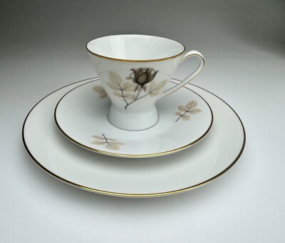 Rosenthal Form 2000 Schattenrose Kaffeegedeck 3tlg Vintage Porzellan