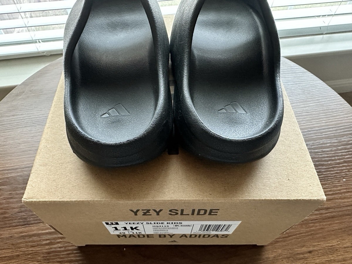 Adidas Yeezy Slide Onyx Little Kids Size 11K New HQ4115