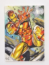 2024 Finding Unicorn Marvel Hand-drawn Art Sketch Card 1/1 Iron Man