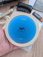 RARE Sony D-NE720 Portable Slim CD WALKMAN ATRAC / MP3 / CD Player - Blue EXT  