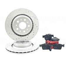 FOR MASERATI LEVANTE GHIBLI QUATTROPORTE DRILLED REAR BRAKE DISCS PADS SENSOR