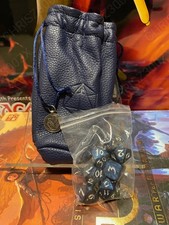 Vox Machina GM Master Dice Set 7 Die Hard d20  Critical Role PU Leather Bag