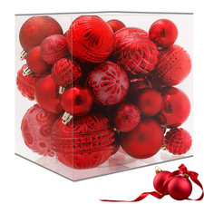 36 Pack Christmas Ball Hanging Ornaments Shatterproof Balls for Christmas Tree