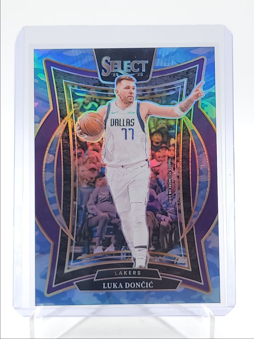 LUKA DONCIC 2024-25 SELECT CONCOURSE BLUE CAMO PRIZM LAKERS /99 Q6027