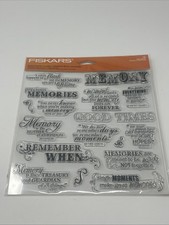 NEW Sealed 18 Fiskars Good Times Quote Clear Stamps Memories