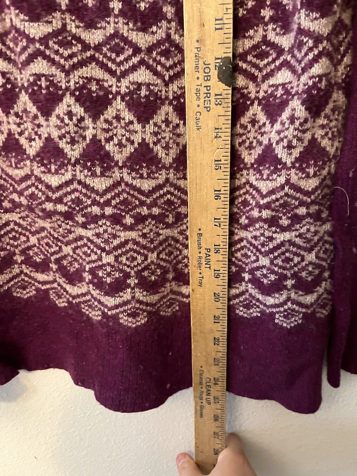 Cárdigan suéter American Eagle frente abierto manga larga para mujer pequeño púrpura gris Foto 4 de 4