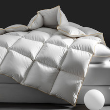 Luxurious White Goose Down Twin Comforter - Ultra Soft All Season Duvet Insert