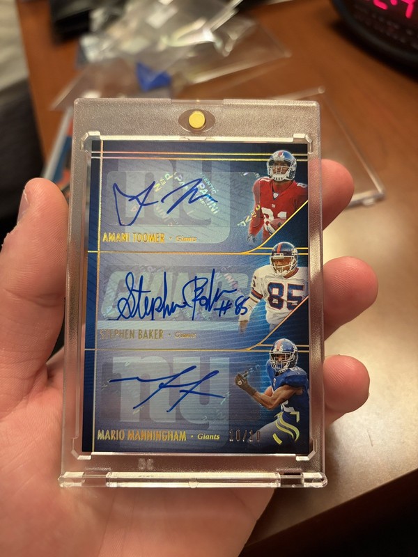2025 Silhouette Amani Toomer Mario Manningham Stephen Baker Auto 10/10 eBay 1/1