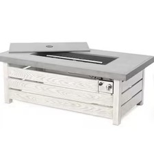 NEW In Original Box-Hampton Bay Sunbury 48” Concrete Fire Pit Table - White