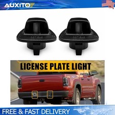 Lámpara de carcasa de luz de matrícula trasera negra para Dodge Dakota 97-11 2 piezas