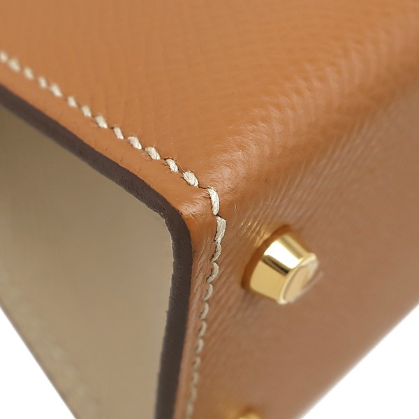 HERMES 2WAY bag Mini Kelly Do Outer Stitch Verso Epsom  Gold x Trench Cham image 4