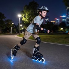 Kids  Inline Skates 4 Sizes Adjustable Blade Roller with Light-up Wheels
