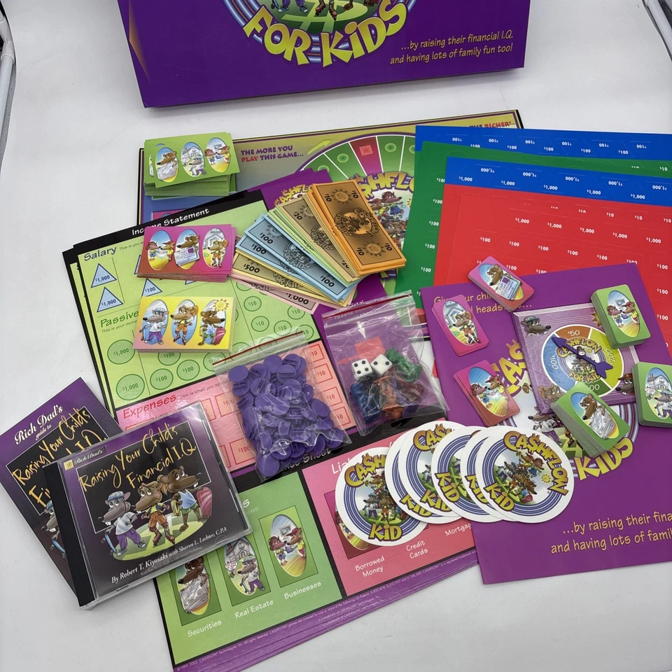 Rich Dad Cashflow For Kids Educational Board Game for Children Ages 6+ Complete - Image 2 of 4