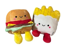Hallmark Food Friends Plush Set Burger & Fries Smiling Face Soft Stuffed Toys