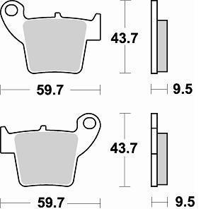 Braking CM44 Brake Pads #886CM44 for Honda CRF 250/CRF 450/CRF 150/CR125R/CR250R