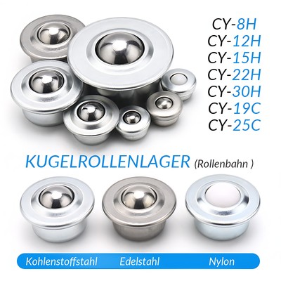 Kugelrolle Rollenbahn Förderband Transportrolle Möbelroller Bearing Casters Ball