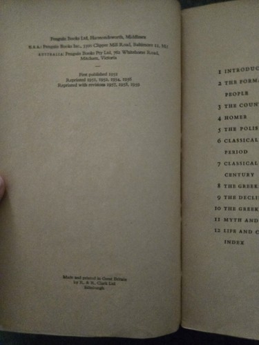 The Greeks H. D. F. Kitto, 1959, Gd Paperback, A Pelican Book - Picture 9 of 12