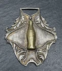 VINTAGE TWO-TONE COCA-COLA BOTTLE METAL ADVERTISING FOB N660