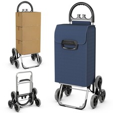 Folding Stair Climbing Shopping Cart Utility Hand Truck w/Removable Bag  Handle