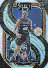 2025 Panini Select WNBA #132 Saniya Rivers Silver Prizms