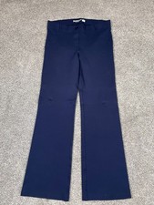 Betabrand Pants Womens Medium Navy Blue Bootcut Elastic Waist Pull On Preppy