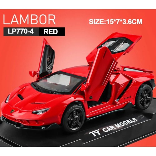 1:32 Scale LP770 4 Lamborghini Cars Diecast Sound Light Alloy Car Model Toy Gift - Picture 9 of 10