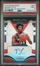 2019 Panini Prizm Nassir Little Rookie Signatures Silver Prizm #NSL PSA 9