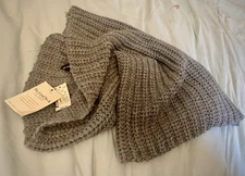 New York & Company NWT Grey Knit Cowl Neck Scarf, One Size