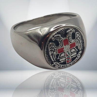 Ring Spes mea in Deo est- chirurgischer Edelstahl