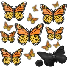 50 Pcs Monarch Butterfly Lapel Pins Day of the Dead Enamel Safety Brooches, M...