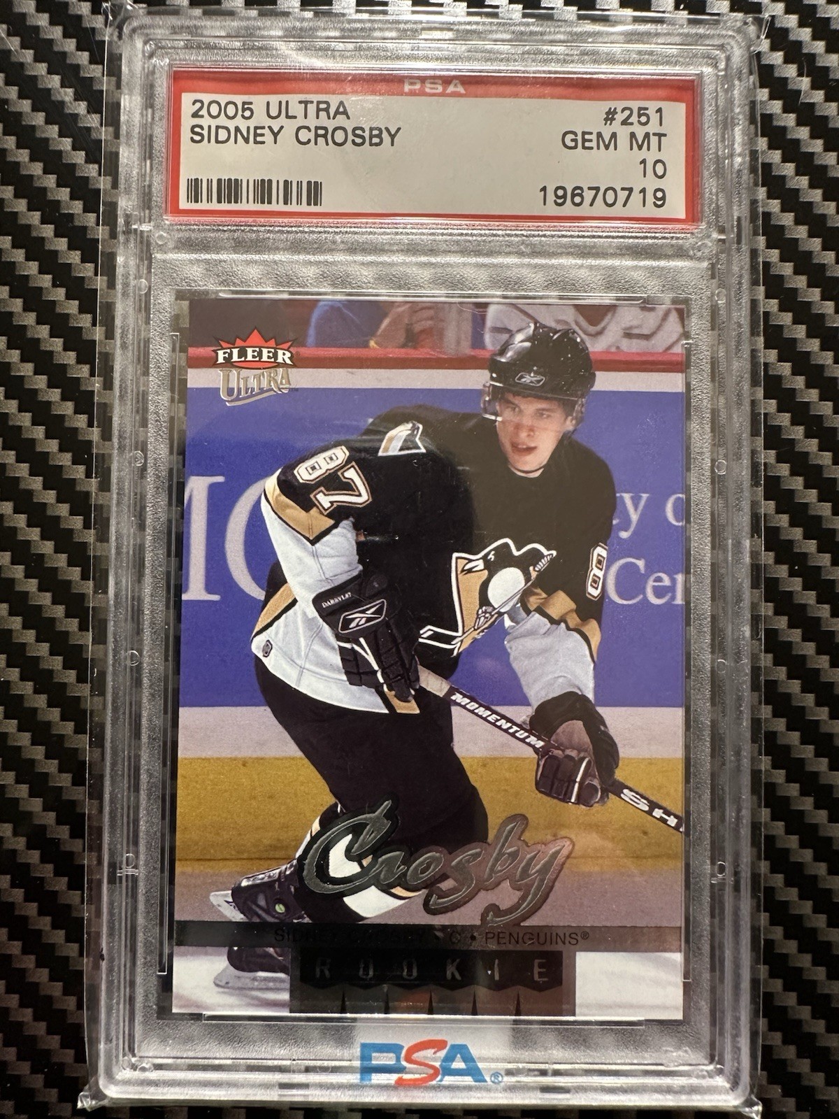 2005-06 Fleer Ultra Sidney Crosby Rookie #251 Pittsburgh Penguins PSA 10