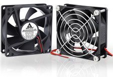 2Pcs 80Mm X 25Mm Dual Ball Bearings High Speed 12V Cooling Fan 2Pin