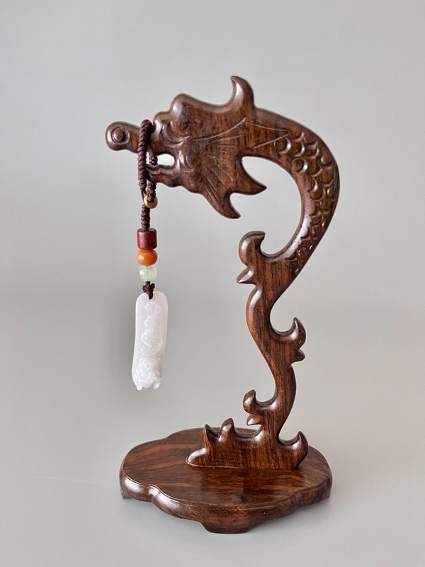 Chinese Carved Wood Stand - 19 (Jade Pendant is not included)