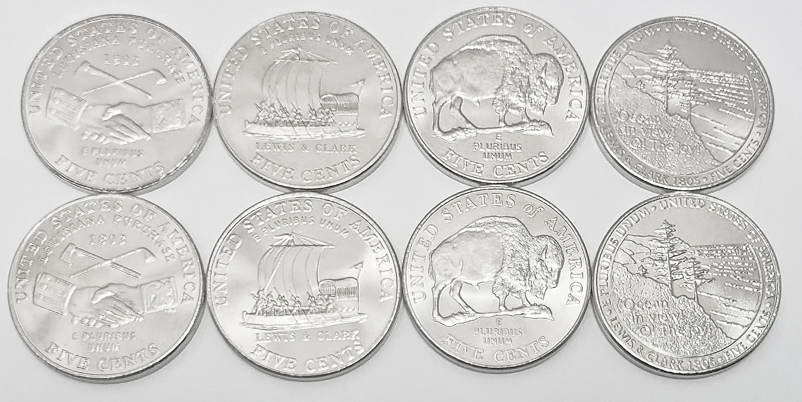 2004 - 2005 P & D NICKEL SET  8 BU Coins FREE SHIPPING