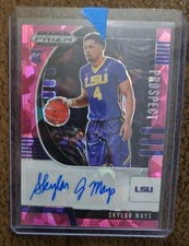 2020-21 PRIZM DRAFT PICKS PROSPECT PINK ICE PRIZM SKYLAR MAYS AUTOGRAPH RC LSC