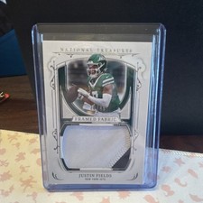 Panini Justin Fields Framed Fabric #FF-JFS New York Jets /49